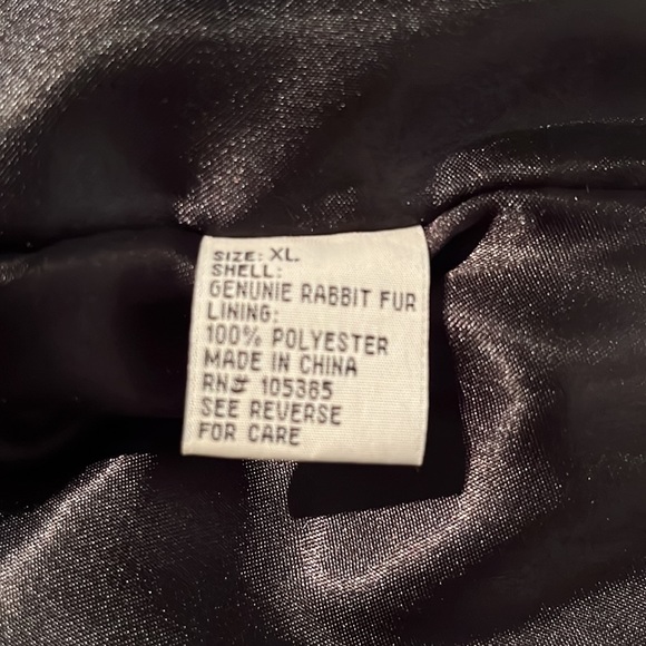 Carrie Allen Genuine rabbit fur vest size XL - Picture 3 of 3